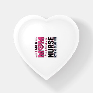 Mom Nurse Nothing Scares Me Vintage Engraving Shir Paperweight