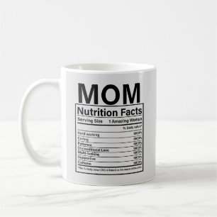 Mom Nutrition Facts Custom Coffee Mug