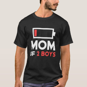Mom Of 2 Boys  For Mom Grandma T-Shirt
