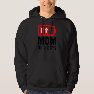 Mom Of 2 Boys  From Son Mothers Day Birthday Women Hoodie