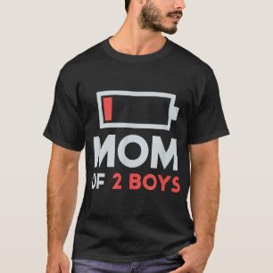Mom of 2 Boys Gift from Son Mothers Day Birthday W T-Shirt