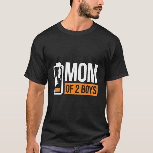 Mom Of 2 Low Battery T_Shirt