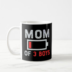 Mom Of 3 Boys  From Daughter Or Son Mother Day  Coffee Mug