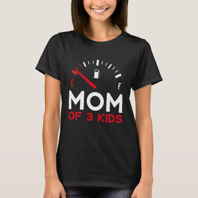 Mom of 3 Children Mother's Day T-Shirt (Front)