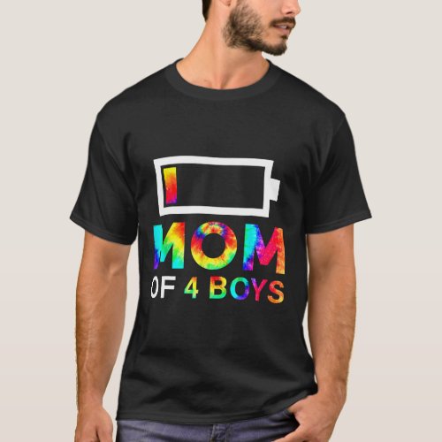 Mom of 4 Boys Mother_s Day 2022 Four Sons Mom 4 Po T_Shirt