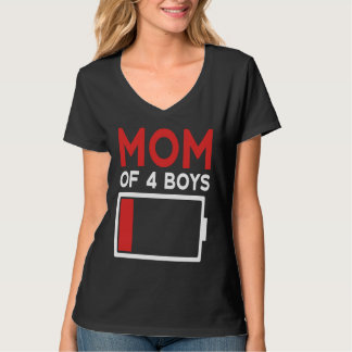 Mom of 4 Boys Mother's Day T-Shirt