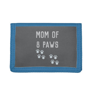 Mom of 8 paws tri-fold wallet
