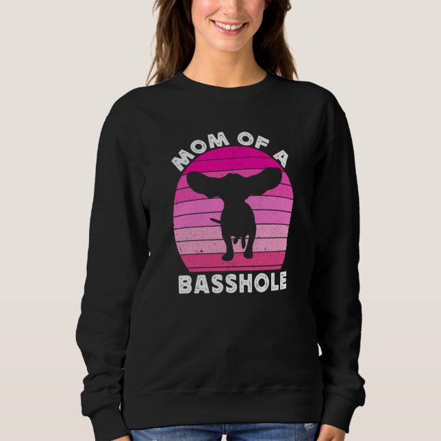 Mom Of A Basshole For Women Basset Hound Mom Dog   Sweatshirt (Front)