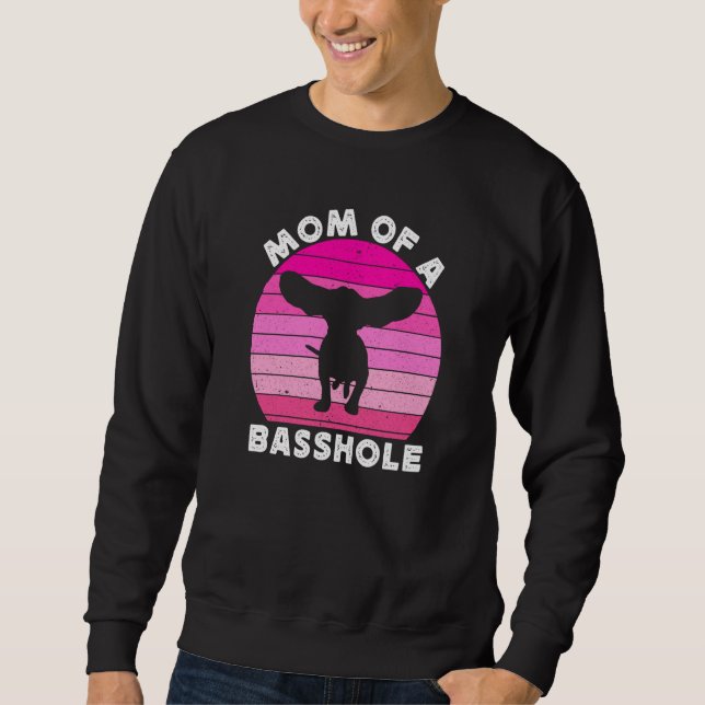 Mom Of A Basshole For Women Basset Hound Mom Dog   Sweatshirt (Front)