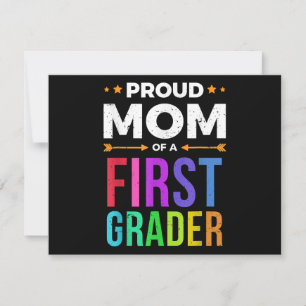 Mom Of A First Grader Shirt First Day Of School Gi Holiday Card