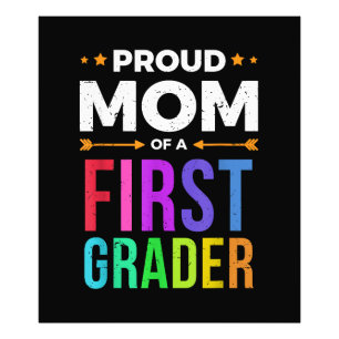 Mom Of A First Grader Shirt First Day Of School Gi Photo Print