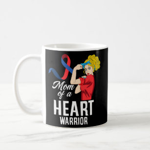 Mom Of A Heart Warrior Chd Congenital Heart Defect Coffee Mug