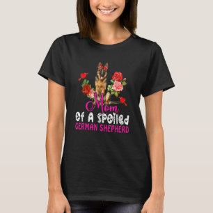 Mom Of A Spoiled German Shepherd Cute Dog Bow Tie T-Shirt
