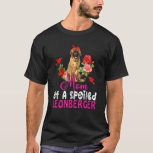 Mom Of A Spoiled Leonberger Cute Leonberger Bow Ti T-Shirt