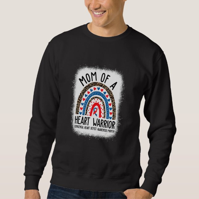 Mom of a Warrior CHD Congenital Heart Defect Aware Sweatshirt (Front)