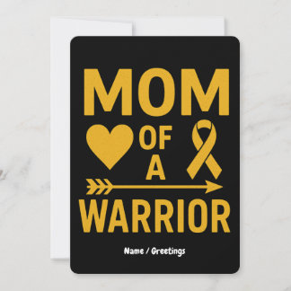 Mom of a Warrior Childhood Cancer Awareness Design Invitation