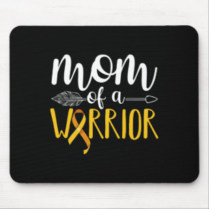 Mom Of A Warrior Childhood Cancer Leukemia Awarene Mouse Pad