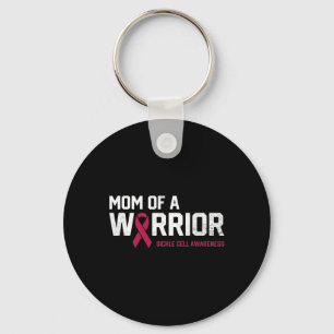 Mom of a Warrior Sickle Cell Anemia Awareness Reco Keychain