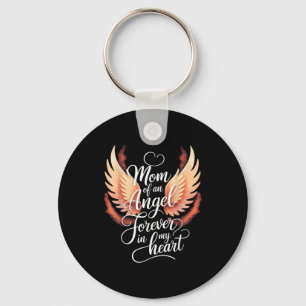 Mom Of An Angel Mothers Day Heaven Angel Infant Lo Keychain