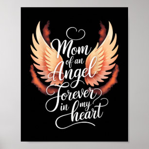 Mom Of An Angel Mothers Day Heaven Angel Infant Lo Poster