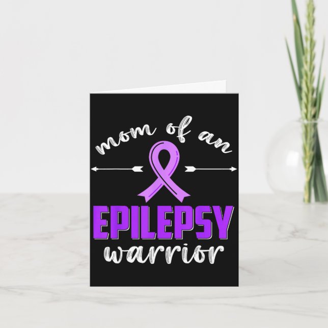 Mom of an epilepsy warrior epilepsy awareness card (Front)