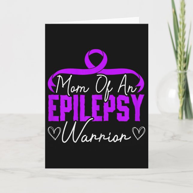 Mom Of An Epilepsy Warrior Epilepsy Support Disabi Card (Front)