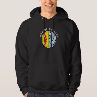 Mom Of Ballers Softball Volleyball Mom Hoodie