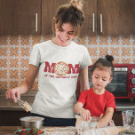 Mom of Birthday Boy or Girl Pizza Birthday Party T-Shirt<br><div class="desc">Celebrate your kid's birthday in delicious fun style with a pizza-themed party! This pizza themed birthday kid's mom t-shirt features a colorful illustration of a pizza with toppings that create a festive and inviting atmosphere. Additionally, playful and funny red saucy text makes this design more fun and inviting. Overall, this...</div>