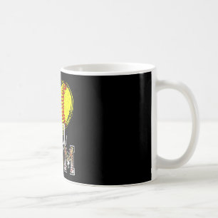 Mom of both ball mom half softball half baseball  coffee mug