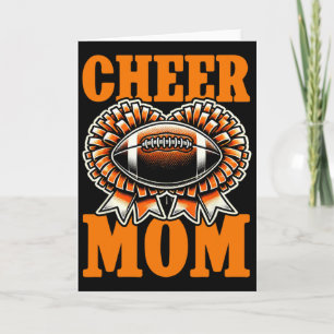 Mom Of Both Footll Cheerleading Cheer Mom Game Day Card
