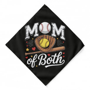 Mom of Both Game Day Baseball Softball  Bandana