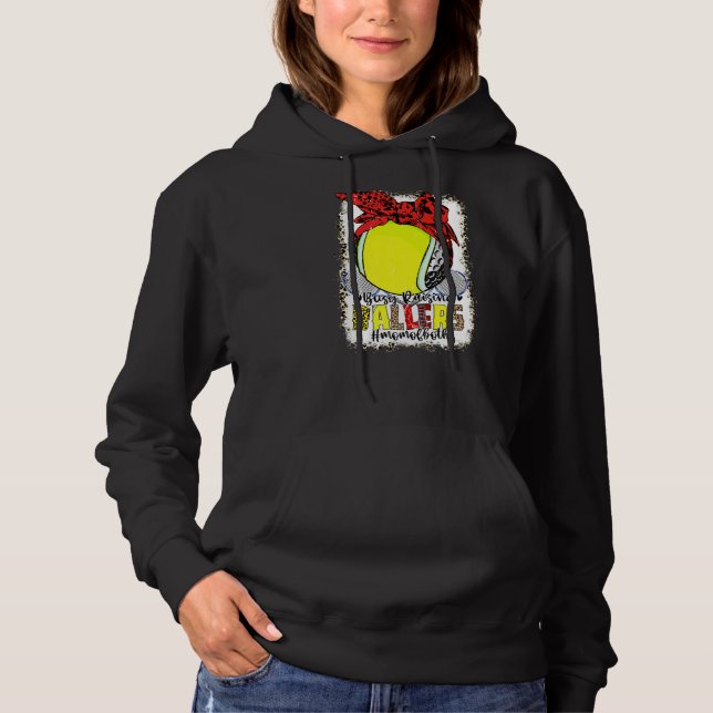 Mom Of Both Golf Tennis Busy Raising Ballers Mom L Hoodie (Front)