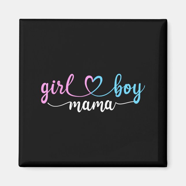 Mom of both mama of boys and girls  magnet (Front)