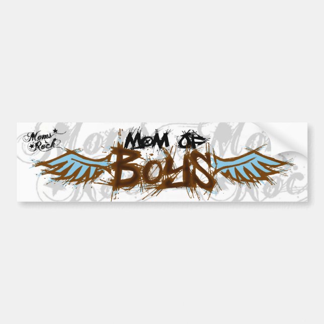 Mom of Boys bumper sticker (Front)