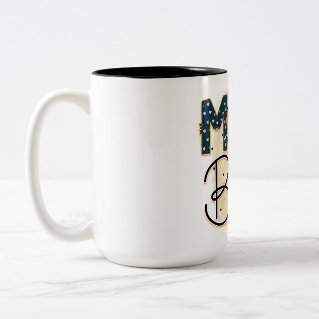 Mom of Boys Two-Tone Coffee Mug (Left)