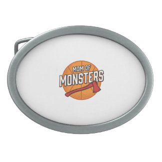 Mom of Monsters Vintage Basketball Mom Design_1 Belt Buckle