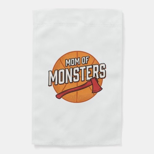 Mom of Monsters Vintage Basketball Mom Design_1 Garden Flag
