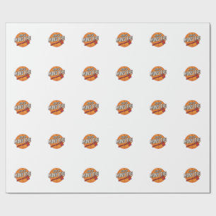 Mom of Monsters Vintage Basketball Mom Design_1 Wrapping Paper