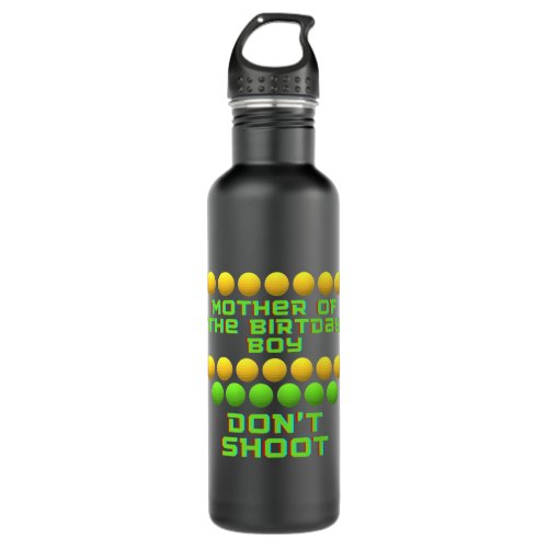 Mom of Mother of Birthday Boy 2Foam Ball Birthday  Stainless Steel Water Bottle