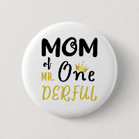 Mom of MR Onederful Funny 1st Birthday T-Shirt