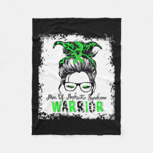 Mom Of Nephrotic Syndrome Warrior Green Ribbon Mom Fleece Blanket