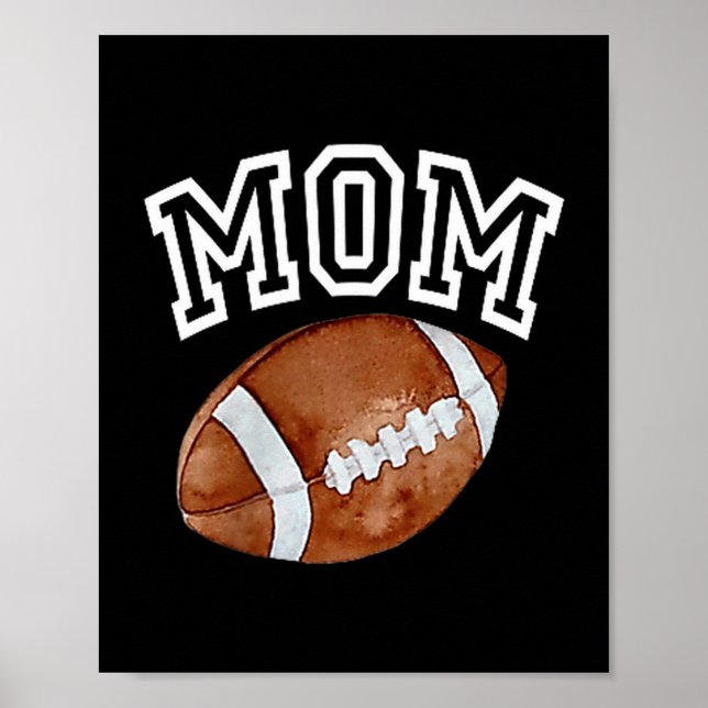 Mom Of The 1 Year Old Football Birthday Boy Family Poster (Front)