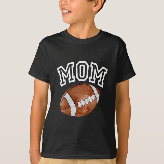 Mom Of The 1 Year Old Football Birthday Boy Family T-Shirt (Front)