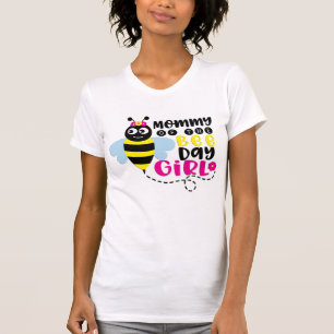 Mom Of The Bee Birthday Girl T-Shirt