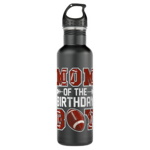 Mom Of The Birthday Boy American Football Mother M Stainless Steel Water Bottle