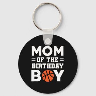 Mom Of The Birthday Boy Bysketbyll Coach Bysketbyl Keychain