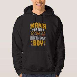 Mom Of The Birthday Boy Construction Theme Party M Hoodie