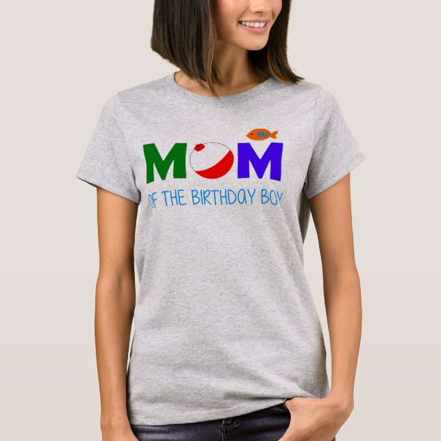 Mom of the birthday boy fish T-Shirt (Front)