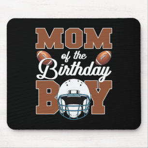 Mom Of The Birthday Boy Football Party Family Matc Mouse Pad
