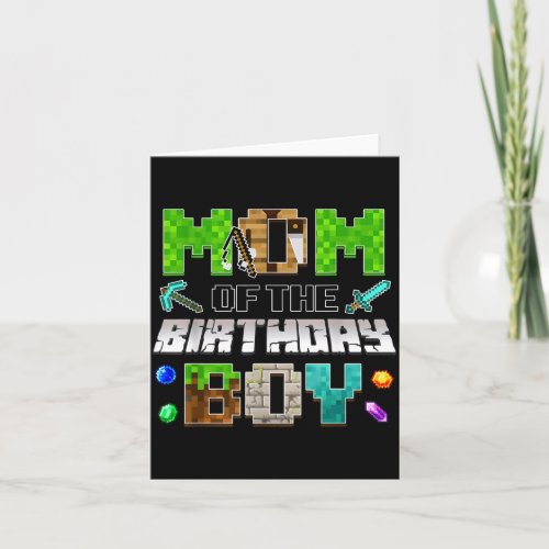 Mom Of The Birthday Boy Funny Gaming Birthday Xel 